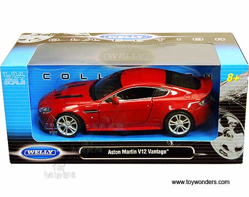 Welly - Aston Martin V12 Vantage Hard Top (1/24 scale diecast model car, Red) 24017W