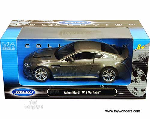 Welly - Aston Martin V12 Vantage Hard Top (1/24 scale diecast model car, Grey) 24017W