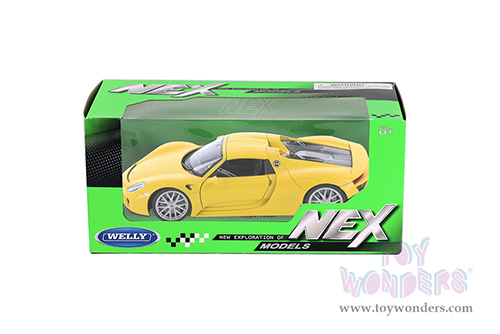 Welly - Porsche 918 Spyder Hardtop (1/24 scale diecast model car, Yellow) 24055HWYL