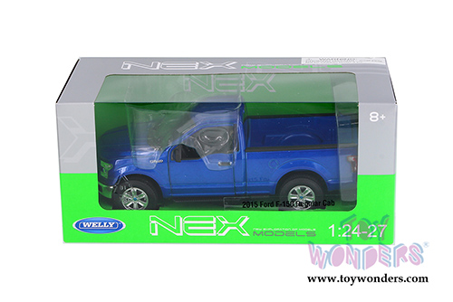 Welly - Ford F-150 Regular Cab Pickup (2015, 1/24 scale diecast model car, Blue) 24063WBU