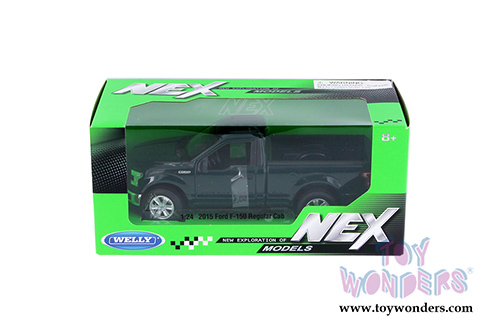 Welly - Ford F-150 Regular Cab Pickup (2015, 1/24 scale diecast model car, Dark Green) 24063WGN