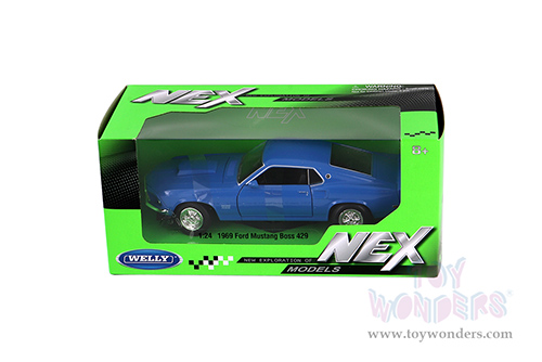 Welly - Ford Mustang Boss 429 Hardtop (1969, 1/24 scale diecast model car, Blue) 24067WBU