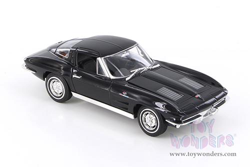 Welly - Chevrolet® Corvette® Hardtop (1963, 1/24 scale diecast model car, Black) 24073WBK
