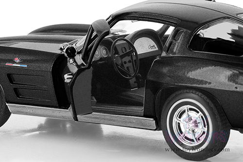 Welly - Chevrolet® Corvette® Hardtop (1963, 1/24 scale diecast model car, Black) 24073WBK
