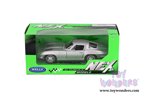 Welly - Chevrolet&reg; Corvette&reg; Hardtop (1963, 1/24 scale diecast model car, Silver) 24073WSV