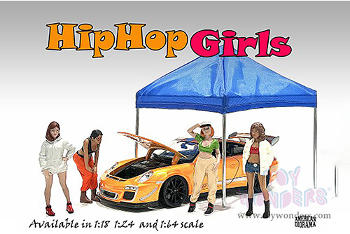 American Diorama Figurine - Hip Hop Girls Figure 4 (1/18 scale, Black/Orange) AD18104
