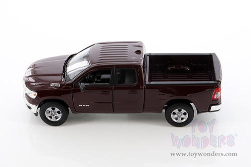 Welly - Dodge Ram 1500 Pickup Truck (2019,1/27 scale diecast model car, Maroon) 24104WMR