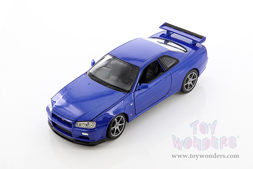 Welly - Nissan Skyline GT-R (R34) Hardtop (1/24 scale diecast model car, Blue) 24108WBU