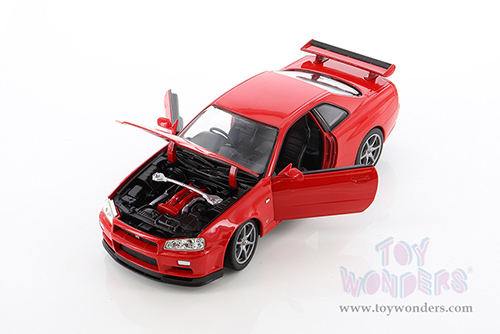 Welly - Nissan Skyline GT-R (R34) Hardtop (1/24 scale diecast model car, Red) 24108WR