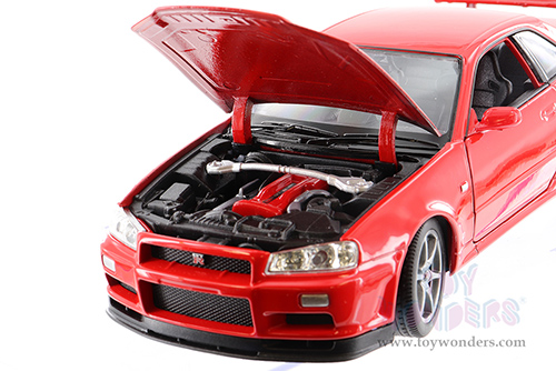 Welly - Nissan Skyline GT-R (R34) Hardtop (1/24 scale diecast model car, Red) 24108WR