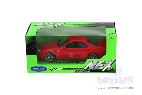 Welly - Nissan Skyline GT-R (R34) Hardtop (1/24 scale diecast model car, Red) 24108WR