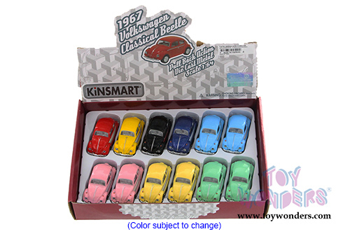 Kinsmart - Volkswagen Classical  Beetle Key Chain (1967, 1/64 Scale diecast model car, Asstd.) 2540DCK/2K