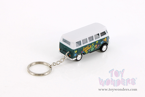 2542DFK Kinsmart 1962 Volkswagen Classical Bus Key Chain Diecast Model Car