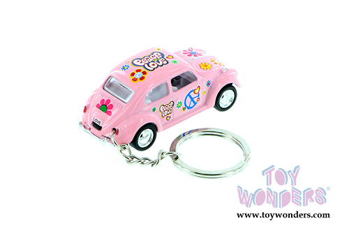 Kinsmart - Volkswagen Classical  Beetle Key Chain (1967, 1/64 Scale diecast model car, Asstd.) 2543DFK/2K