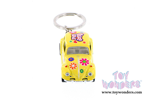 Kinsmart - Volkswagen Classical  Beetle Key Chain (1967, 1/64 Scale diecast model car, Asstd.) 2543DFK/2K