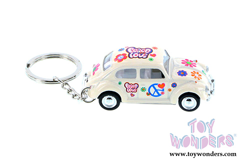 Kinsmart - Volkswagen Classical  Beetle Key Chain (1967, 1/64 Scale diecast model car, Asstd.) 2543DFK/2K