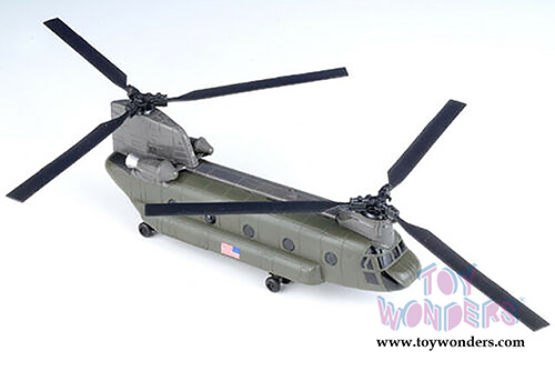 New Ray - Sky Pilot Boeing CH-47 Chinook Helicopter (1/60 Scale diecast model, Green) 25793