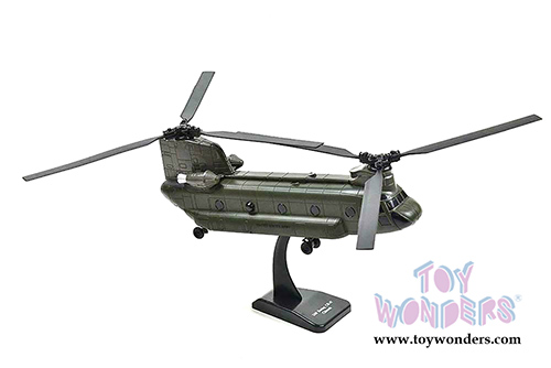 New Ray - Sky Pilot Boeing CH-47 Chinook Helicopter (1/60 Scale diecast model, Green) 25793