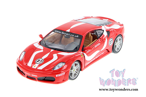 BBurago Ferrari Race & Play - Ferrari F430 Fiorano #27 Hardtop (1/24 scale diecast model car, Red) 26009D