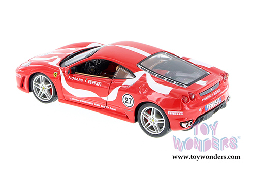 BBurago Ferrari Race & Play - Ferrari F430 Fiorano #27 Hardtop (1/24 scale diecast model car, Red) 26009D