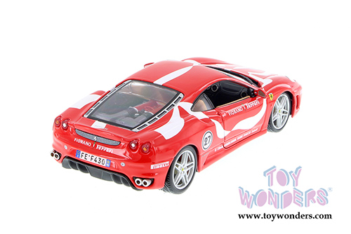 BBurago Ferrari Race & Play - Ferrari F430 Fiorano #27 Hardtop (1/24 scale diecast model car, Red) 26009D