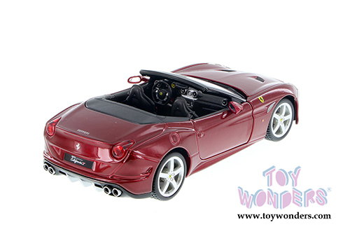 BBurago Ferrari Race & Play - Ferrari California T Open Top (1/24 scale diecast model car, Burgundy) 26011D