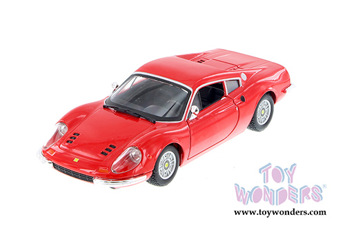 BBurago Ferrari Race & Play - Ferrari 246 GTB Hard Top (1/24 scale diecast model car, Red) 26015D