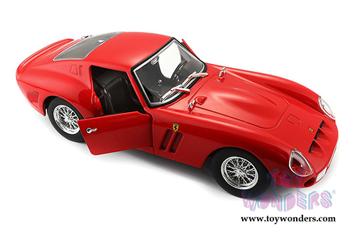 BBurago Ferrari Race & Play - Ferrari 250 GTO coupe (1/24 scale diecast model car, Red) 26018R