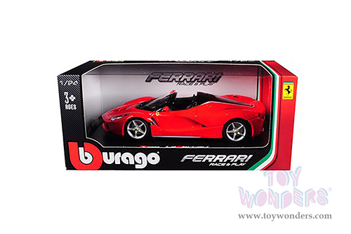BBurago Ferrari Race & Play - Ferrari F70 Aperta (1/24 scale diecast model car, Red) 18-26022R