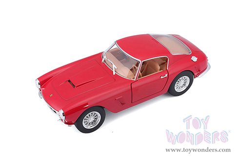 BBurago Ferrari Race & Play - Ferrari 250 GT Berlinetta Passo Corto (1/24 scale diecast model car, Red) 18-26025R
