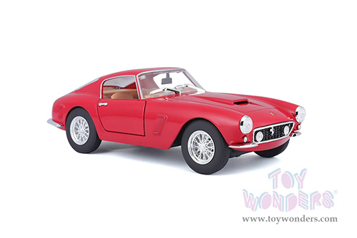 BBurago Ferrari Race & Play - Ferrari 250 GT Berlinetta Passo Corto (1/24 scale diecast model car, Red) 18-26025R