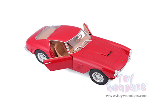 BBurago Ferrari Race & Play - Ferrari 250 GT Berlinetta Passo Corto (1/24 scale diecast model car, Red) 18-26025R
