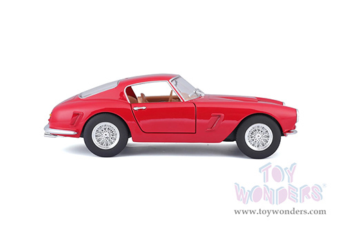 BBurago Ferrari Race & Play - Ferrari 250 GT Berlinetta Passo Corto (1/24 scale diecast model car, Red) 18-26025R