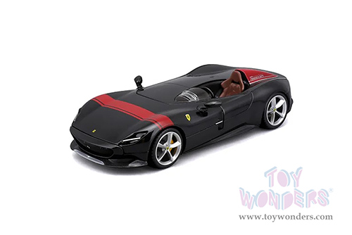 BBurago Ferrari Race & Play - Ferrari Monza SP1 (1/24 scale diecast model car, Black) 26027BK