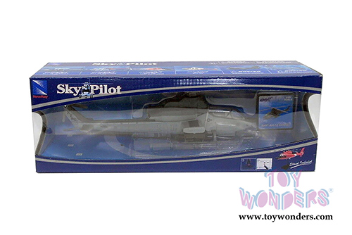 New Ray - Sky Pilot Bell AH-1Z Cobra Helicopter (1/55 Scale diecast model, Gray) 26123