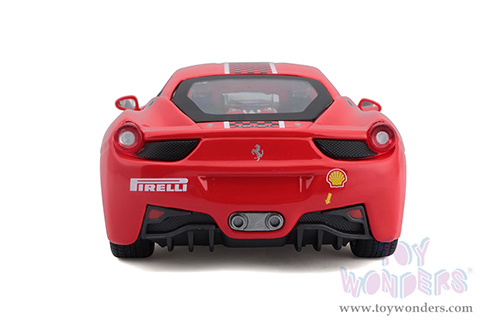 BBurago Ferrari Racing - Ferrari 458 Challenge #5 (1/24 scale diecast model car, Red) 18-26302R