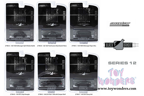 Greenlight Black Bandit Series 12 (1/64 scale diecast model car, Black) 27780/48