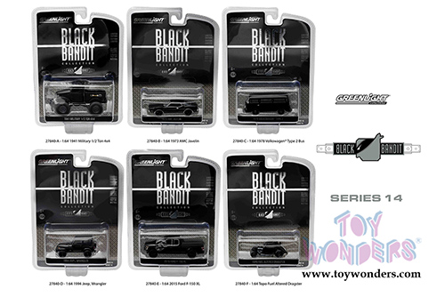 Greenlight Black Bandit Series 14 (1/64 scale diecast model car, Black) 27840/48