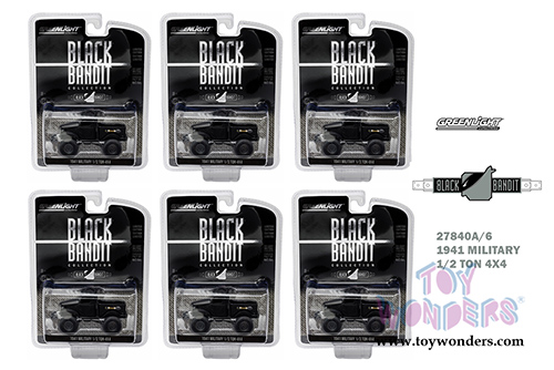 Greenlight Black Bandit - Series 14 Military (1941, 1/64 scale diecast model car, Black) 27840A/6