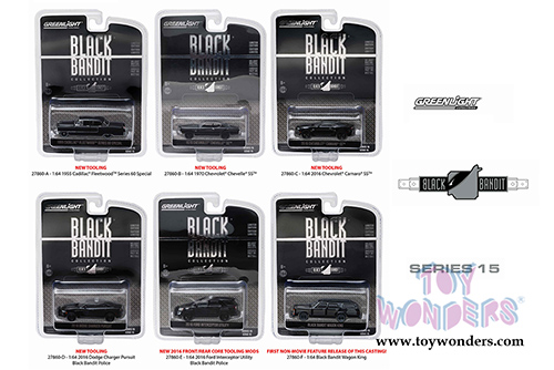 Greenlight Black Bandit Series 15 (1/64 scale diecast model car, Black) 27860/48