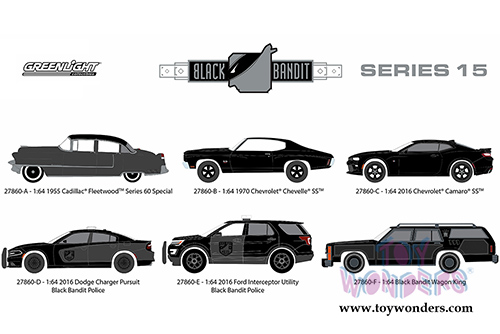 Greenlight Black Bandit Series 15 (1/64 scale diecast model car, Black) 27860/48