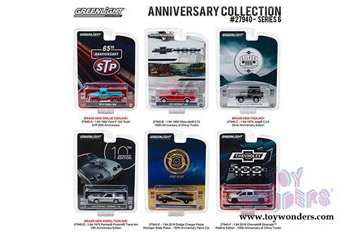 Greenlight - Anniversary Collection Series 6 (1/64 scale diecast model car, Asstd.) 27940/48