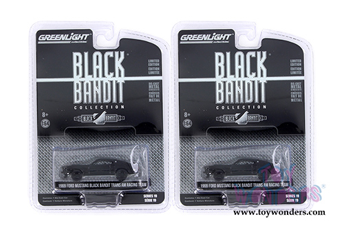 Greenlight Black Bandit Series 19 | Ford Mustang (1969, 1/64 scale diecast model car, Black) 27950B/48