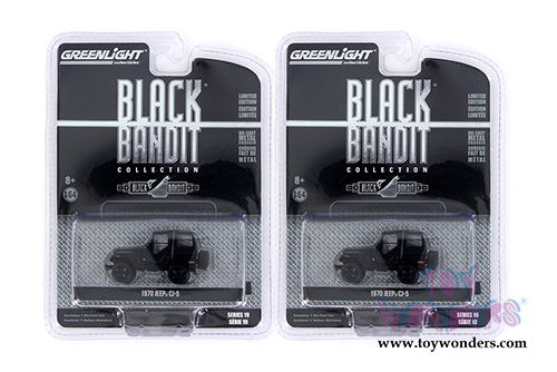 Greenlight Black Bandit Series 19 | Jeep&reg; CJ-5 (1970, 1/64 scale diecast model car, Black) 27950D/48
