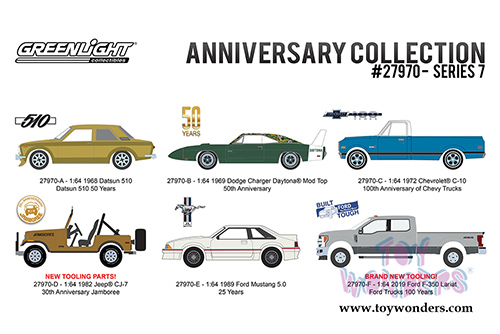 Greenlight - Anniversary Collection Series 7 (1/64 scale diecast model car, Asstd.) 27970/48