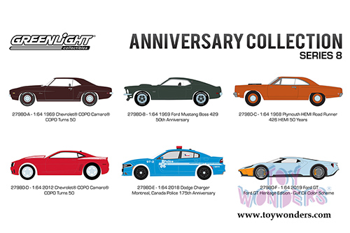 Greenlight - Anniversary Collection Series 8 (1/64 scale diecast model car, Asstd.) 27980/48