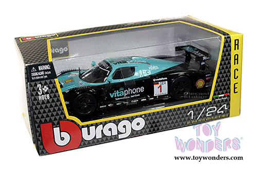 BBurago Race - Maserati MC12 Race Car #1 (1/24 scale diecast model car, Blue) 28004BU