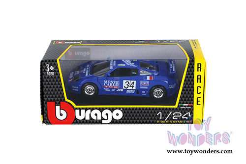 BBurago Race - Bugatti EB110 Super Sport #34 Hardtop (1994, 1/24 scale diecast model car, Blue) 28010BU