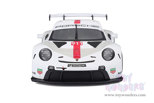 BBurago Race - Porsche 911 RSR GT (1/24 scale diecast model car, White) 18-28013WT