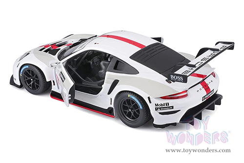 BBurago Race - Porsche 911 RSR GT (1/24 scale diecast model car, White) 18-28013WT